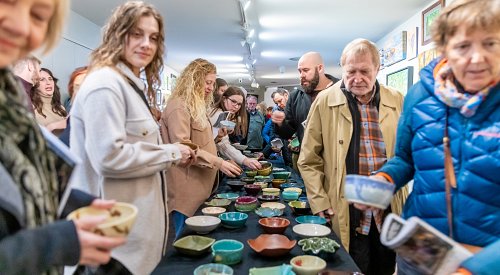 PHOTOS: 2024 Soup Bowls packs Penticton Art Gallery